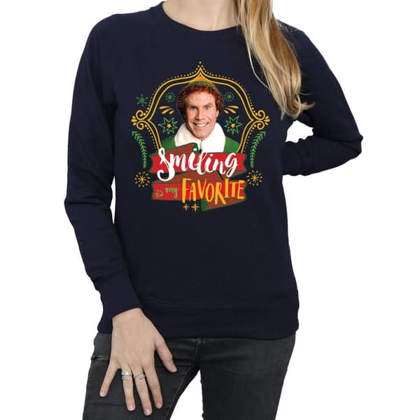 Elf Womens/Ladies Buddy Smiling Sweatshirt