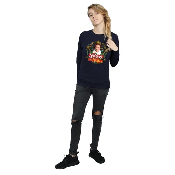 Elf Womens/Ladies Buddy Smiling Sweatshirt