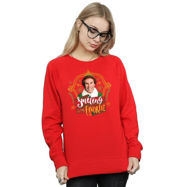 Elf Womens/Ladies Buddy Smiling Sweatshirt