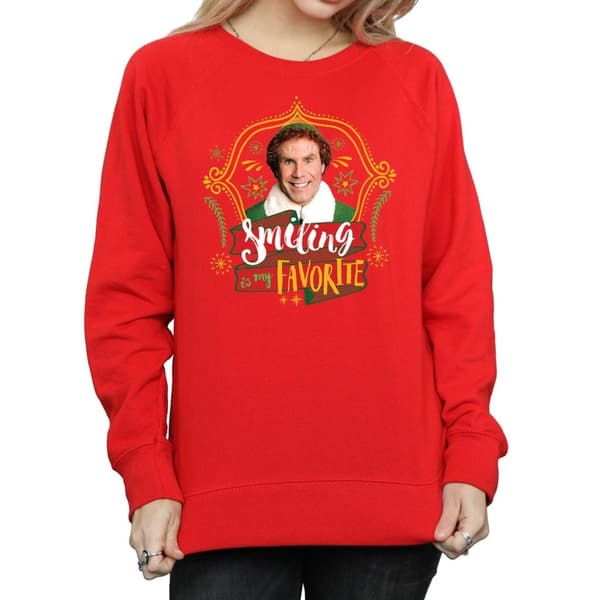 Elf Womens/Ladies Buddy Smiling Sweatshirt