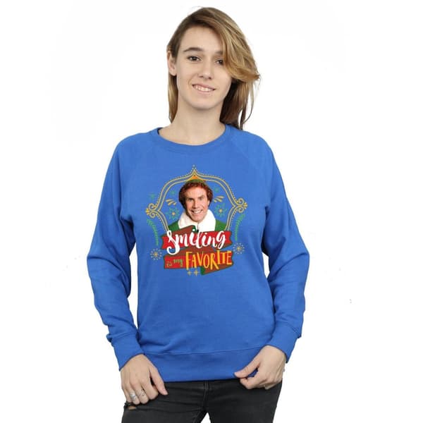 Elf Womens/Ladies Buddy Smiling Sweatshirt