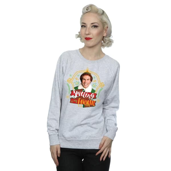 Elf Womens/Ladies Buddy Smiling Sweatshirt