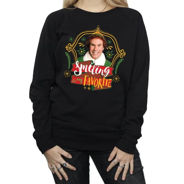 Elf Womens/Ladies Buddy Smiling Sweatshirt