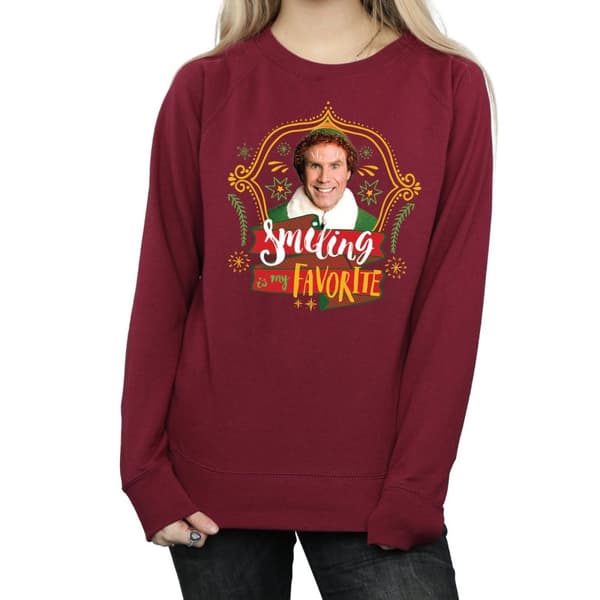Elf Womens/Ladies Buddy Smiling Sweatshirt