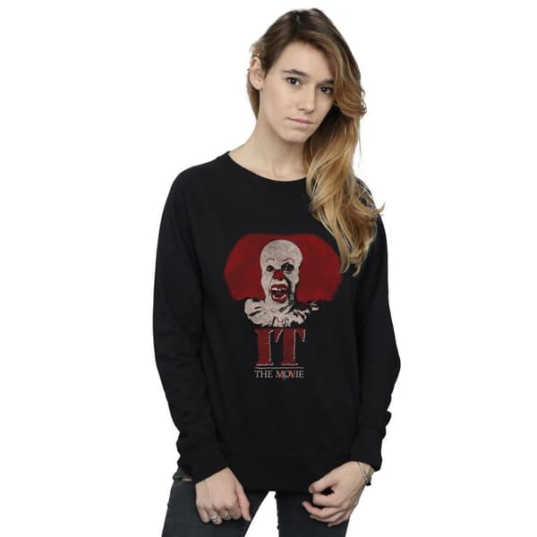 It (1990) Dam/Tjej Pennywise Clown Logo Sweatshirt