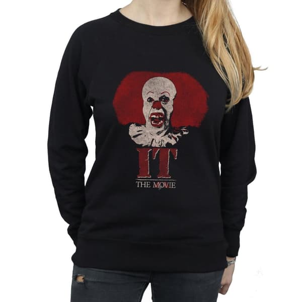 It (1990) Dam/Tjej Pennywise Clown Logo Sweatshirt