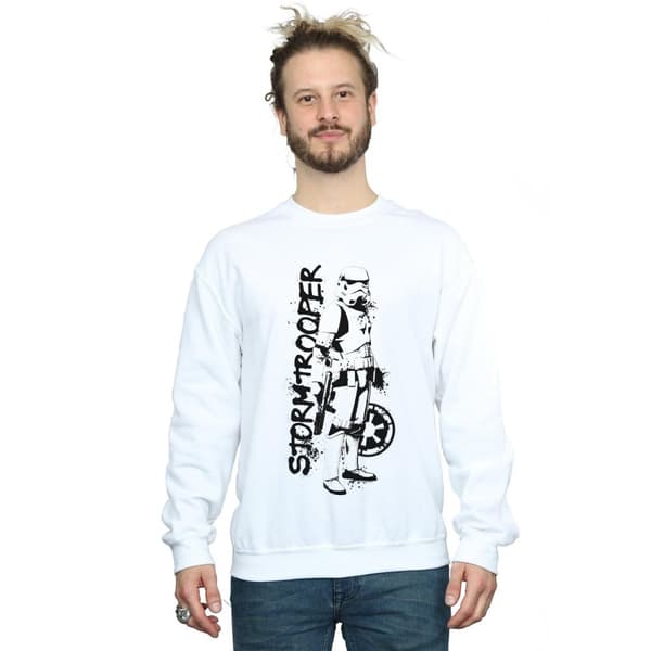 Star Wars Mens The Mandalorian Splat Stormtrooper Sweatshirt