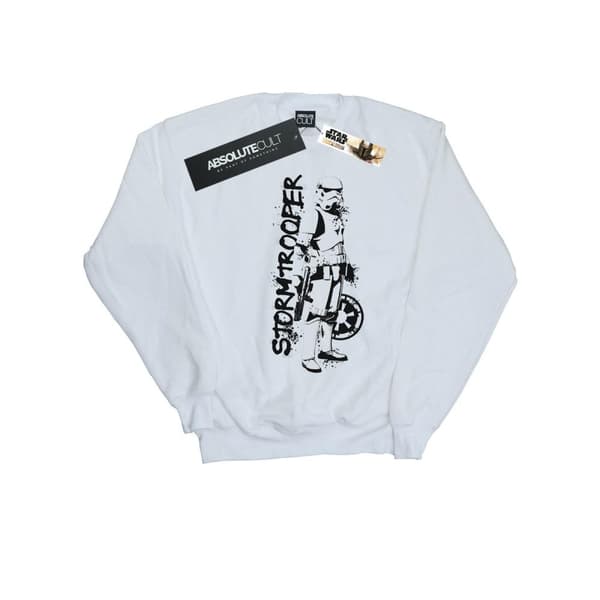 Star Wars Mens The Mandalorian Splat Stormtrooper Sweatshirt