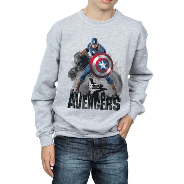 Marvel Boys Captain America Action Pose Sweatshirt