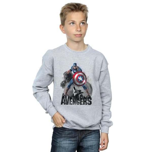 Marvel Boys Captain America Action Pose Sweatshirt