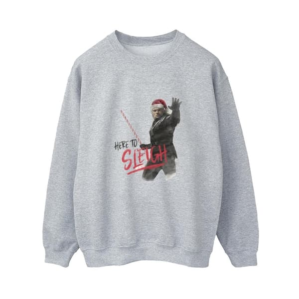 Netflix Dam/Tjej - The Witcher - Sweatshirt - Här för att slita Sports Grey 5XL