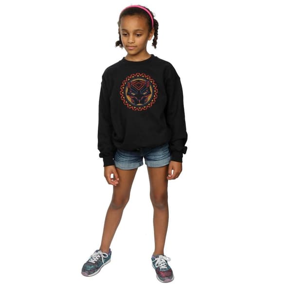 Marvel Girls Black Panther Tribal Panther Icon Sweatshirt