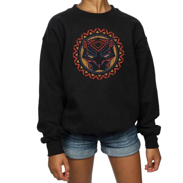 Marvel Girls Black Panther Tribal Panther Icon Sweatshirt