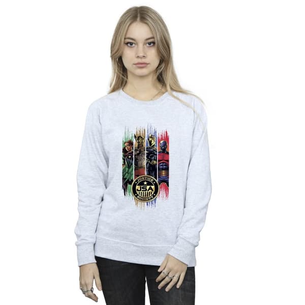 DC Comics Dam/Tjej Svart Adam JSA Guldmärke Sweatshirt
