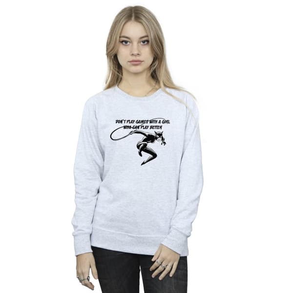 DC Comics Womens/Ladies Catwoman Don´t Play Games Sweatshirt