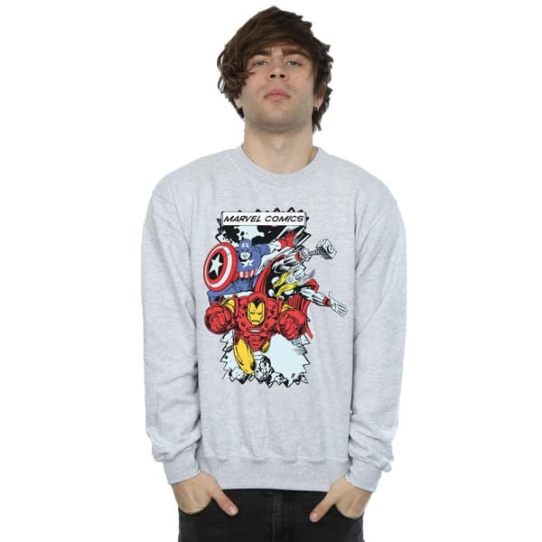 Marvel Sweatshirt med seriefigurer för herrar