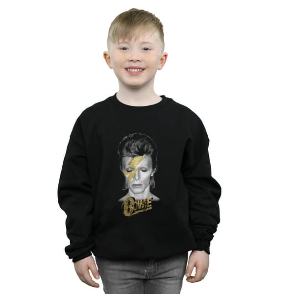 David Bowie Boys Aladdin Sane Gold Bolt Sweatshirt
