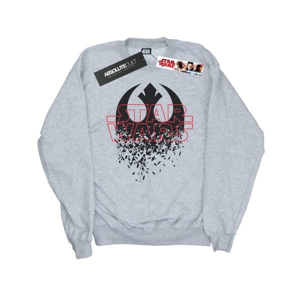 Star Wars Girls The Last Jedi Shattered Emblem Sweatshirt Sports Grey 7-8 Years