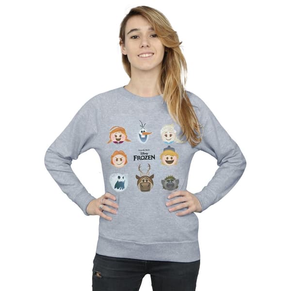 Disney Womens/Ladies Frozen Heads Sweatshirt