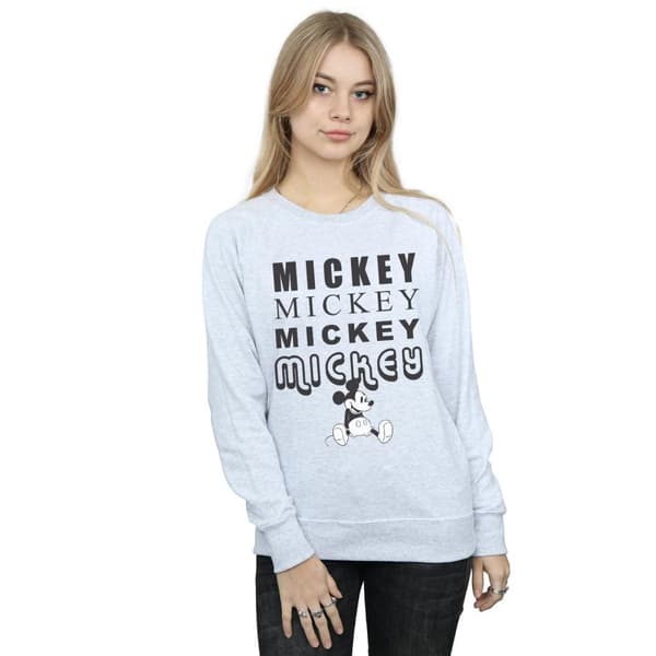 Disney Womens/Ladies Mickey Mouse Sitting Sweatshirt