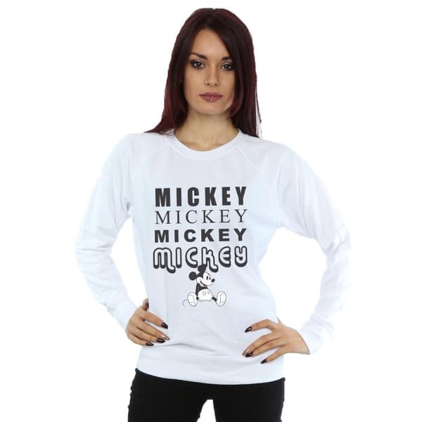 Disney Womens/Ladies Mickey Mouse Sitting Sweatshirt