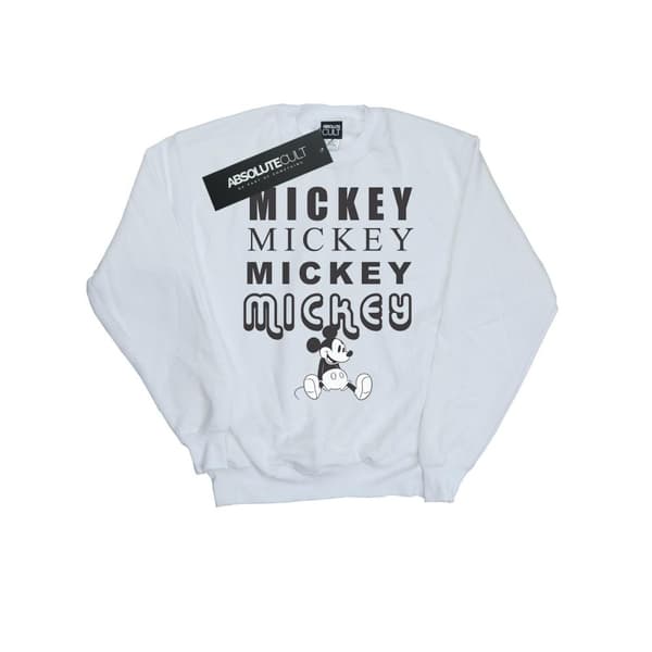 Disney Womens/Ladies Mickey Mouse Sitting Sweatshirt