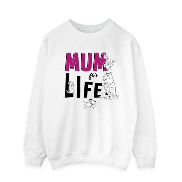 Disney Mens 101 Dalmatians Mum For Life Sweatshirt White L