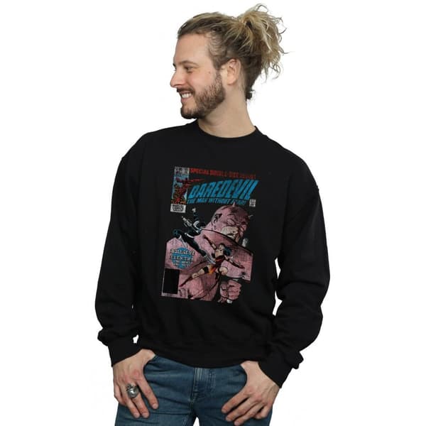 Marvel Mens Daredevil Distressed Bullseye Vs Elektra Cover Sweatshirt