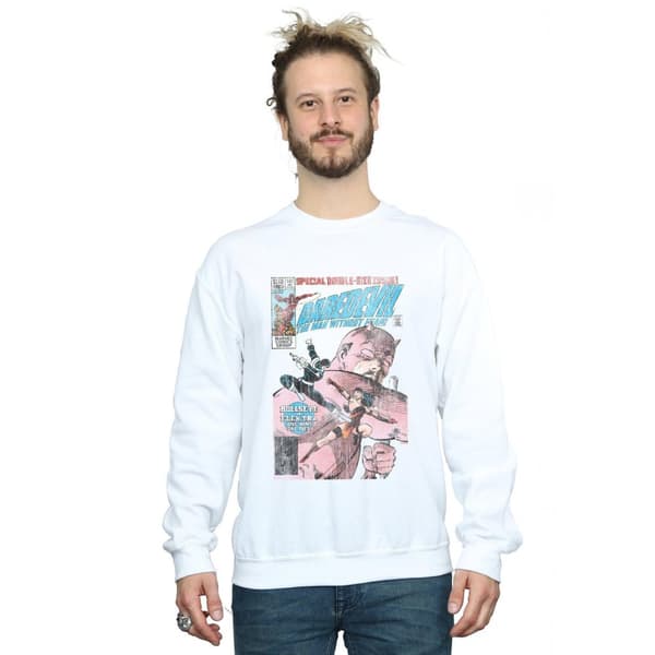 Marvel Mens Daredevil Distressed Bullseye Vs Elektra Cover Sweatshirt