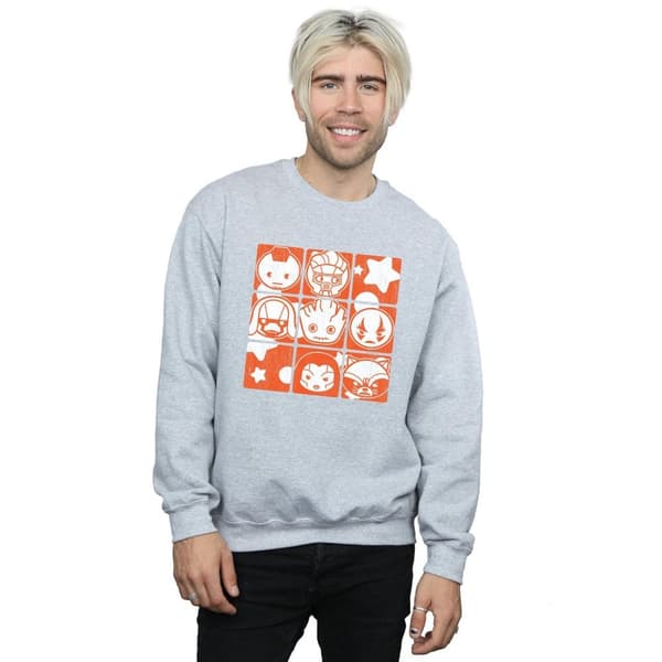 Marvel Mens Kawaii Guardians Of The Galaxy Retro Sweatshirt