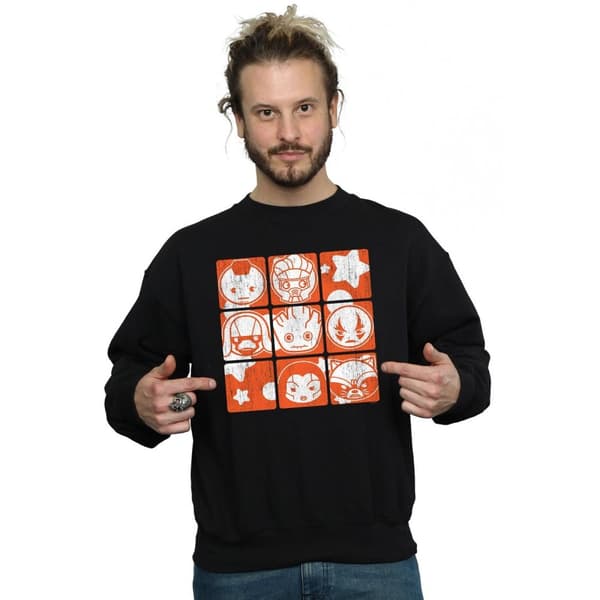 Marvel Mens Kawaii Guardians Of The Galaxy Retro Sweatshirt