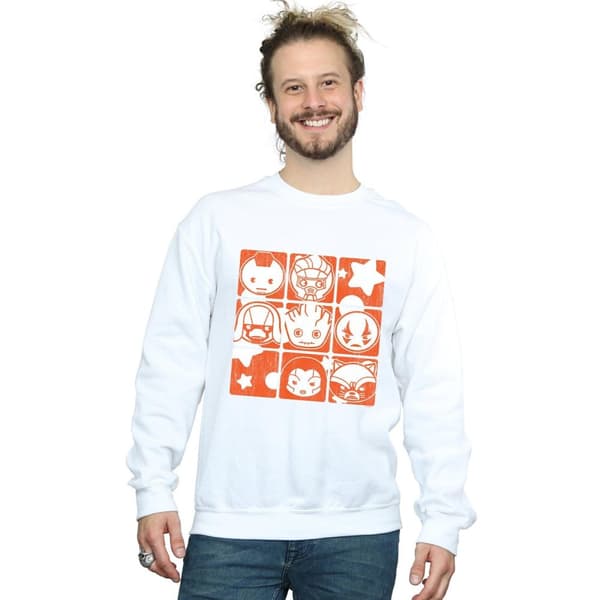 Marvel Mens Kawaii Guardians Of The Galaxy Retro Sweatshirt
