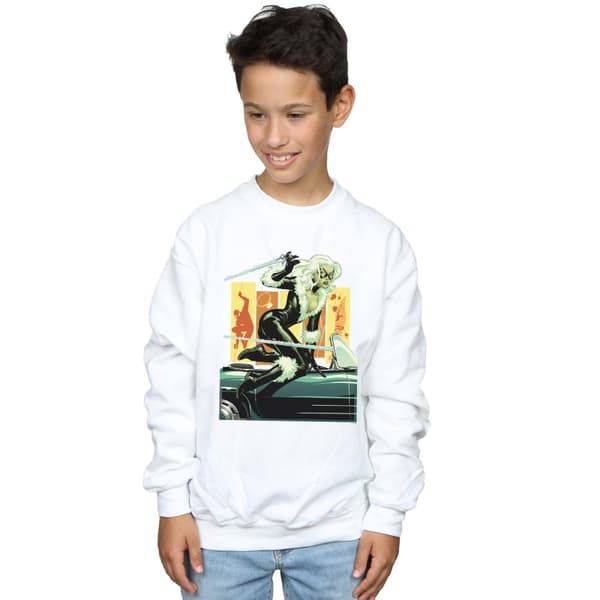 Marvel Pojkar Svart Katt Bil Sweatshirt