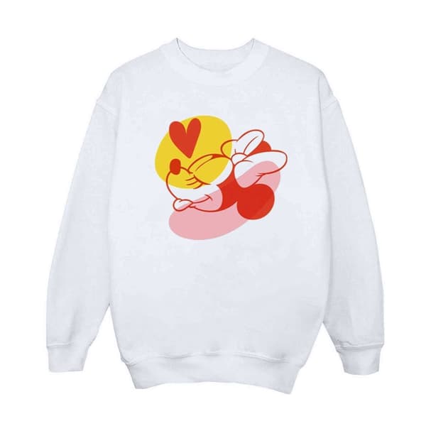 Disney Mens Minnie Mouse Tongue Heart Sweatshirt