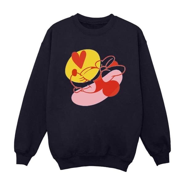 Disney Mens Minnie Mouse Tongue Heart Sweatshirt