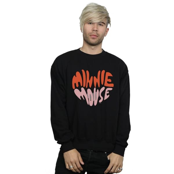 Disney Mens Minnie Mouse Heart Shaped Sweatshirt