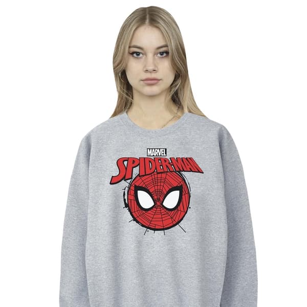 Marvel Womens/Ladies Spider-Man Logo Head Sweatshirt