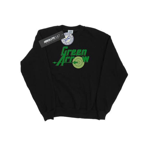 DC Comics Sweatshirt med grön piltext och logotyp - dam/dam