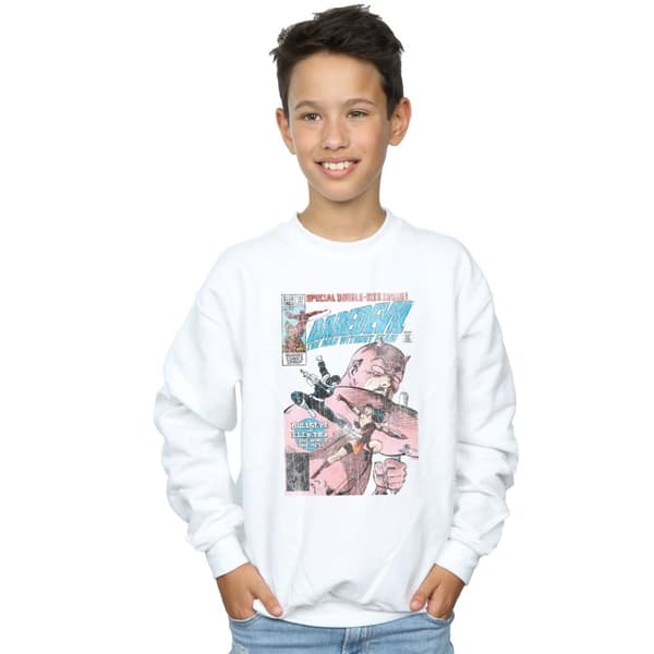 Marvel Boys Daredevil Distressed Bullseye Vs Elektra Cover Sweatshirt