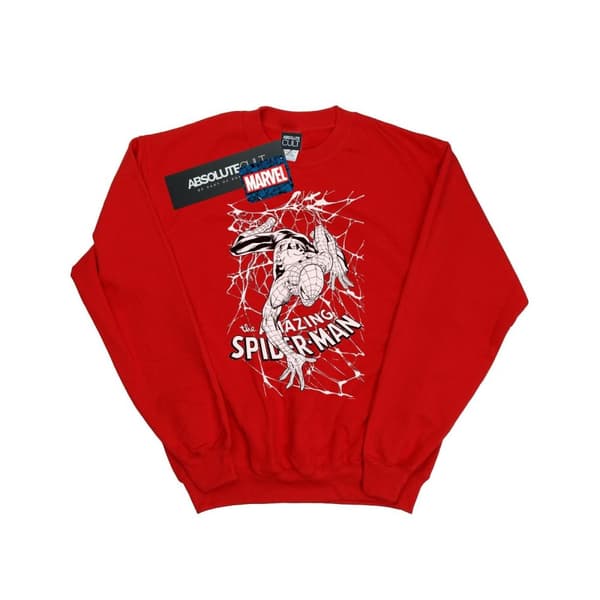 Marvel Dam/Tjej Spider-Man Web Crawler Sweatshirt Red L