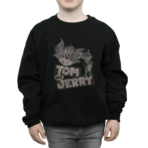Tom And Jerry Pojkar Cartoon Wink Sweatshirt