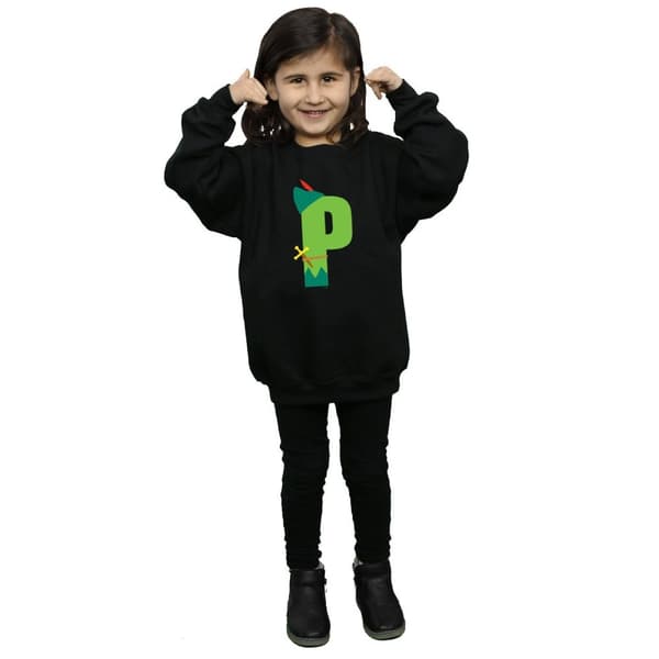 Disney Girls Alphabet P Is For Peter Pan Sweatshirt
