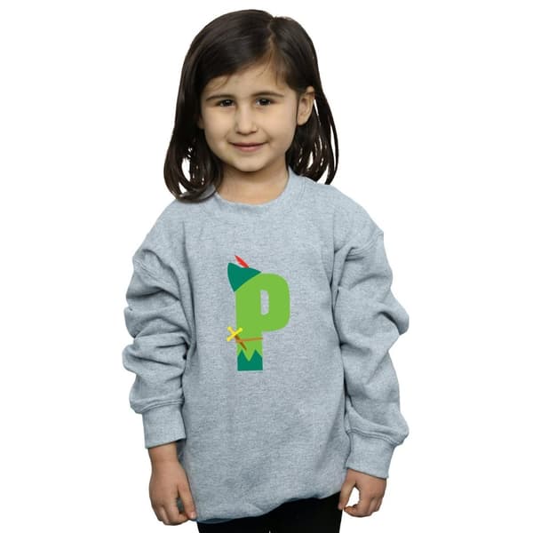 Disney Girls Alphabet P Is For Peter Pan Sweatshirt