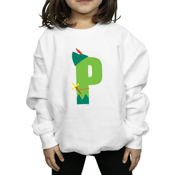 Disney Girls Alphabet P Is For Peter Pan Sweatshirt