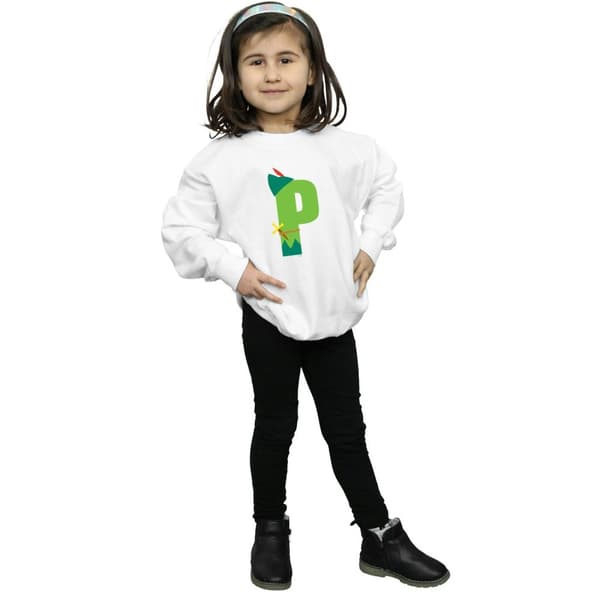 Disney Girls Alphabet P Is For Peter Pan Sweatshirt