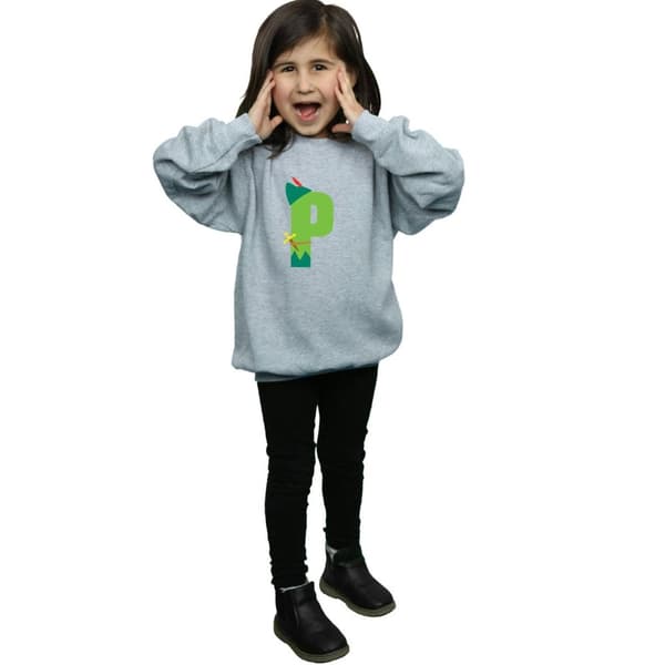 Disney Girls Alphabet P Is For Peter Pan Sweatshirt