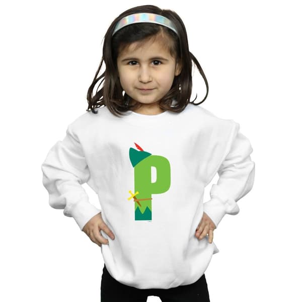 Disney Girls Alphabet P Is For Peter Pan Sweatshirt