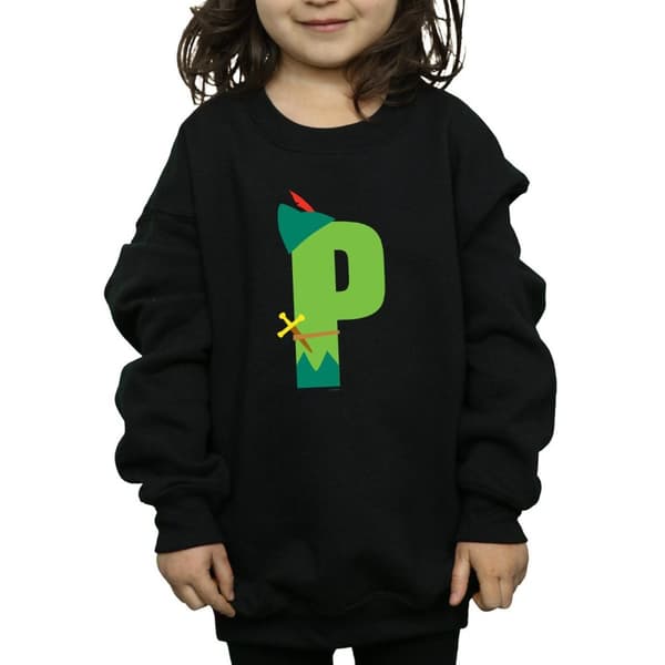 Disney Girls Alphabet P Is For Peter Pan Sweatshirt