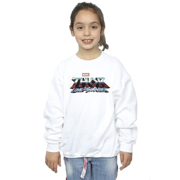 Marvel Girls Thor Love And Thunder Logo Sweatshirt