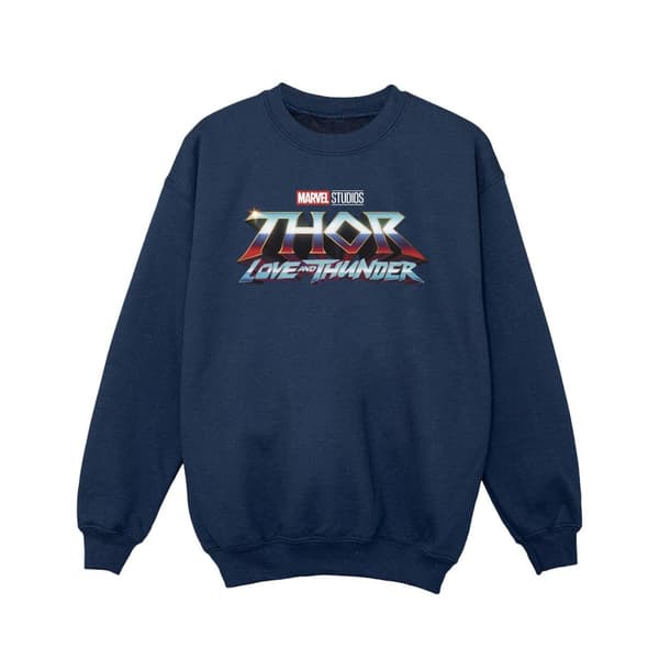 Marvel Girls Thor Love And Thunder Logo Sweatshirt